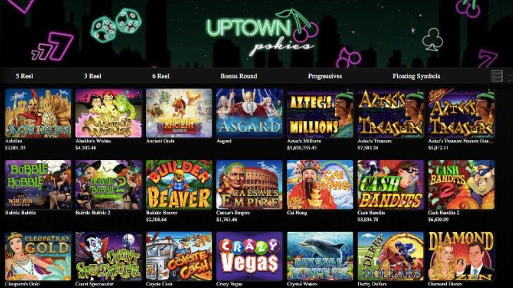 Entertaining content and exclusive pokies  Uptown pokies Casino